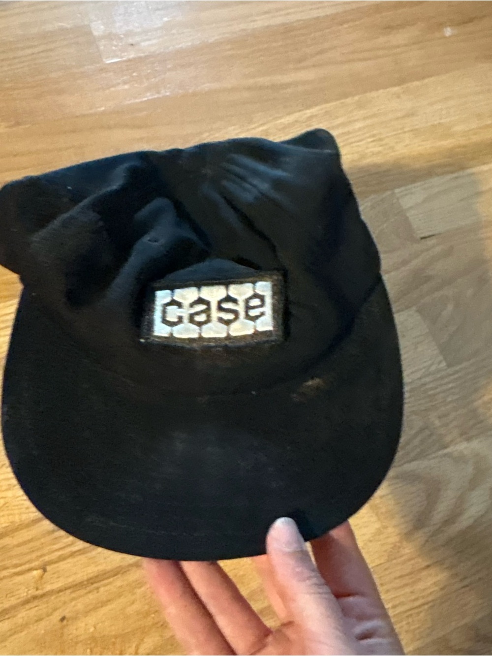 Vintage black case patch SnapBack trucker hat